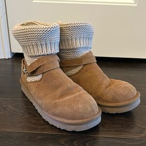 UGG Purl Strap Leather Boot Chestnut